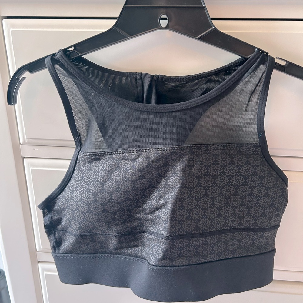 🖤EUC Zyia Active One More Rep Racerback Mesh High Neck Sports Bra - Sz L…